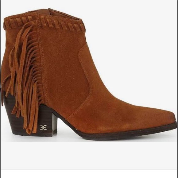 Sam Edelman Willice Fringe Suede Bootie - Picture 2 of 8